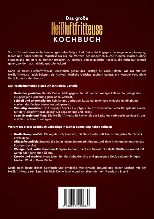 Produktbild: Das gro&szlig;e Hei&szlig;luftfritteuse Kochbuch
