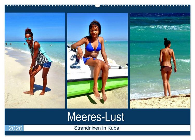 Produktbild: Meeres-Lust - Strandnixen in Kuba (Wandkalender 2026 DIN A2 quer), CALVENDO Monatskalender