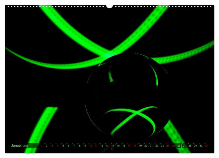 Produktbild: Lichtmalereien mit der Glaskugel (hochwertiger Premium Wandkalender 2026 DIN A2 quer), Kunstdruck in Hochglanz