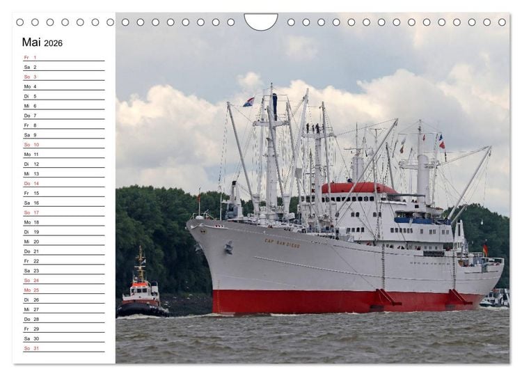 Produktbild: Dicke P&ouml;tte im Hafen und auf gro&szlig;er Fahrt (Wandkalender 2026 DIN A4 quer), CALVENDO Monatskalender