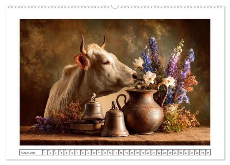 Produktbild: Die edle Kuh (Wandkalender 2027 DIN A2 quer), CALVENDO Monatskalender