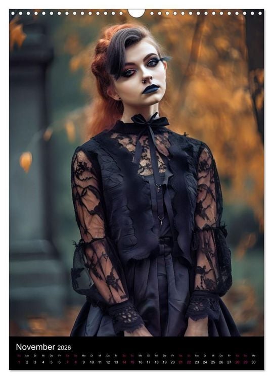 Produktbild: Gothic Kalender - Ein Jahr voller Gothic-Mystik und Eleganz (Wandkalender 2026 DIN A3 hoch), CALVENDO Monatskalender