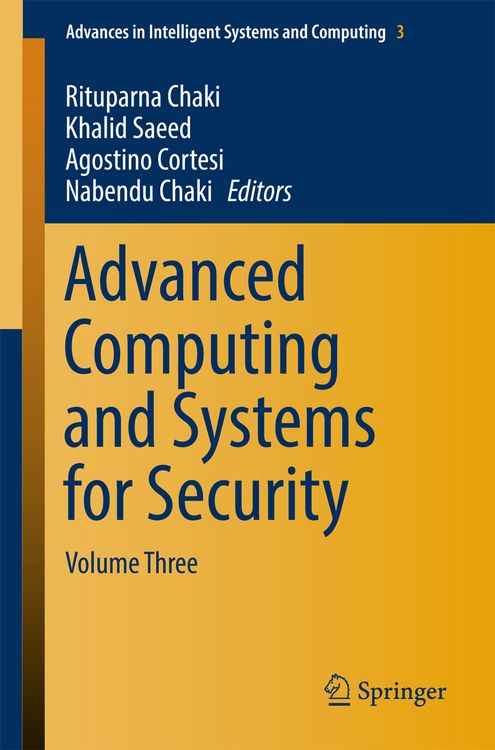 Produktbild: Advanced Computing and Systems for Security