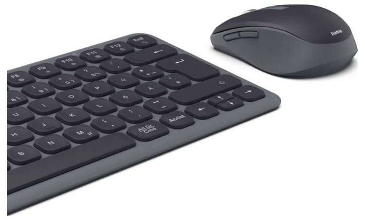 Produktbild: Hama WKM-500 Bluetooth&reg; Tastatur, Maus-Set Deutsch, QWERTZ Schwarz