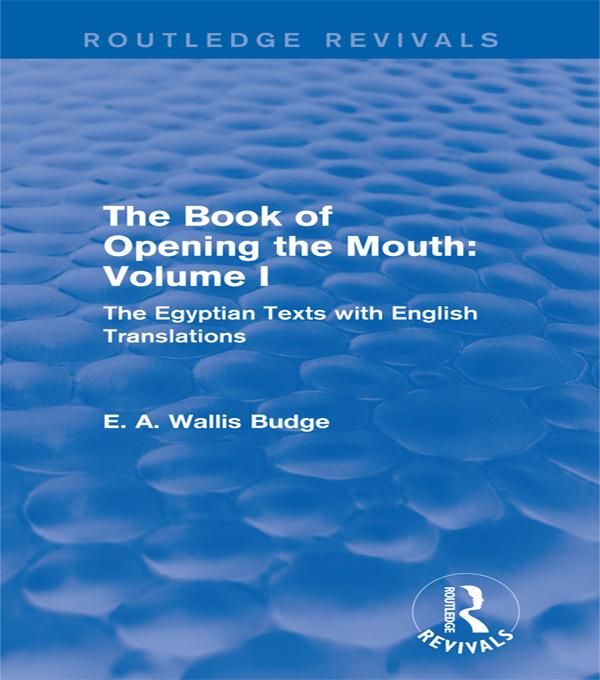 Produktbild: The Book of Opening the Mouth: Vol. I (Routledge Revivals)