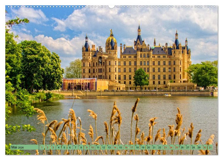 Produktbild: Residenzstadt Schwerin - Impressionen aus Mecklenburg-Vorpommern (Wandkalender 2026 DIN A2 quer), CALVENDO Monatskalender