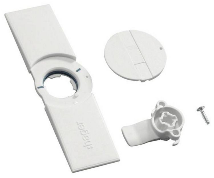 Produktbild: Hager FZ598N Hager FZ598N T&uuml;rschild m.Klappgriff f.IP44 univers Schrank T&uuml;rschild 1 St.