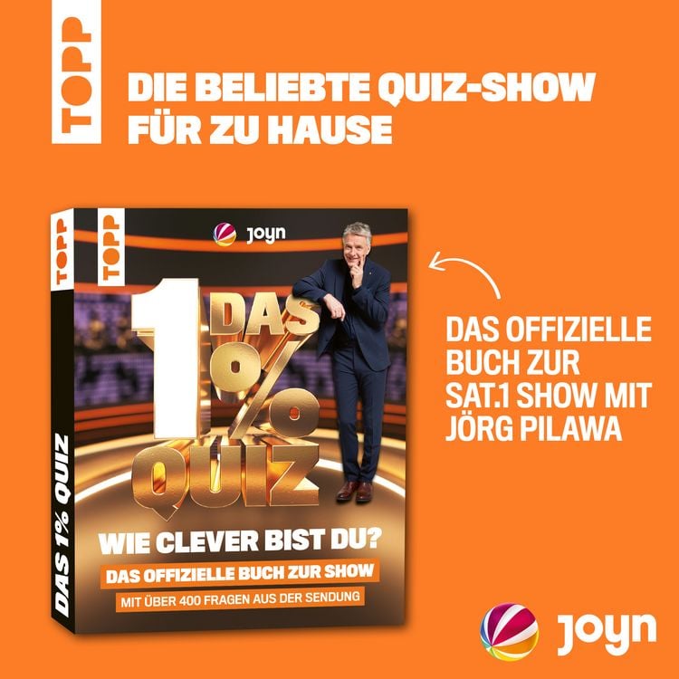 Produktbild: Das 1% Quiz &ndash; Wie clever bist du? Das offizielle Buch zur Show