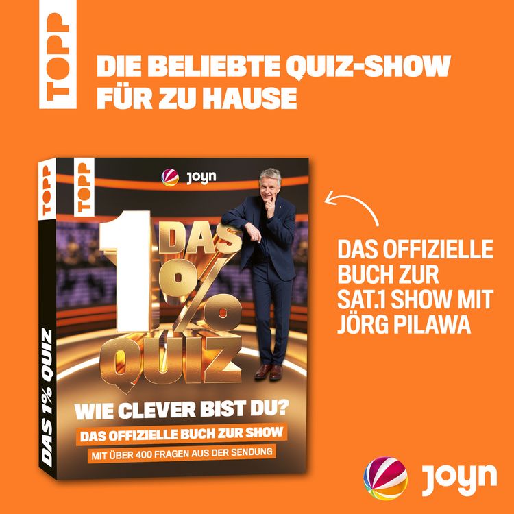 Produktbild: Das 1% Quiz &ndash; Wie clever bist du? Das offizielle Buch zur Show