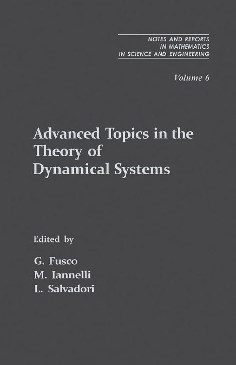 Produktbild: Advanced Topics in the Theory of Dynamical Systems