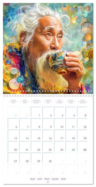 Produktbild: A cup of coffee - Is when happiness begins (Wall Calendar 2026 12 &times; 12 Inch) CALVENDO 12 Month Wall Calendar