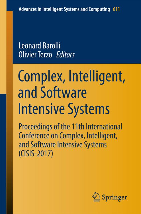 Produktbild: Complex, Intelligent, and Software Intensive Systems
