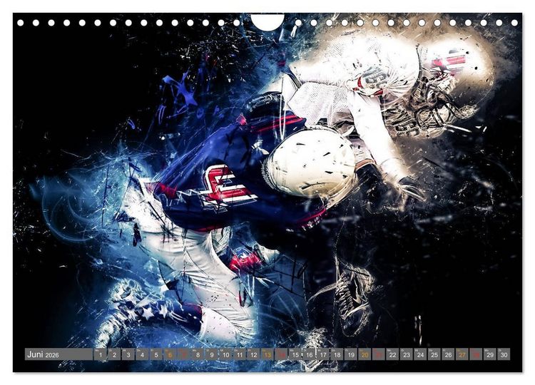 Produktbild: American Football - so cool (Wandkalender 2026 DIN A4 quer), CALVENDO Monatskalender