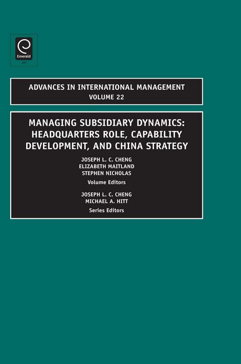 Produktbild: Managing Subsidiary Dynamics
