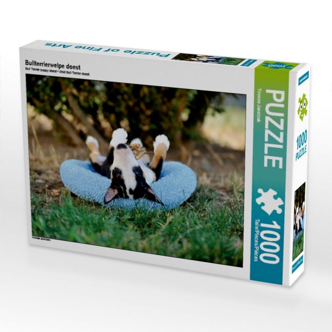 Produktbild: CALVENDO Puzzle Bullterrierwelpe | 1000 Teile Lege-Gr&ouml;&szlig;e 64x48cm Foto-Puzzle f&uuml;r gl&uuml;ckliche Stunden