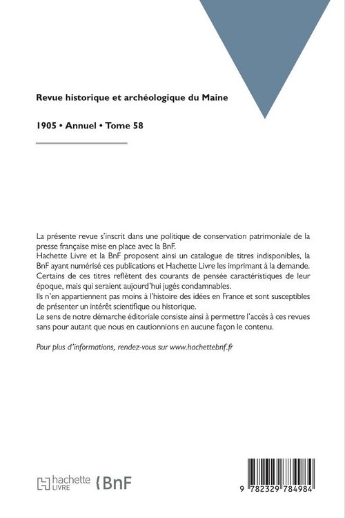 Produktbild: Revue historique et arch&eacute;ologique du Maine