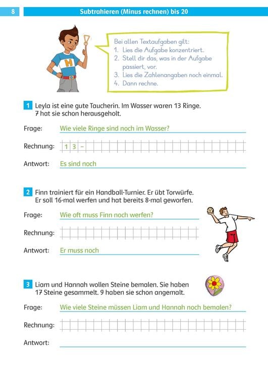 Produktbild: Die Mathe-Helden Rechengeschichten und Textaufgaben 2. Klasse
