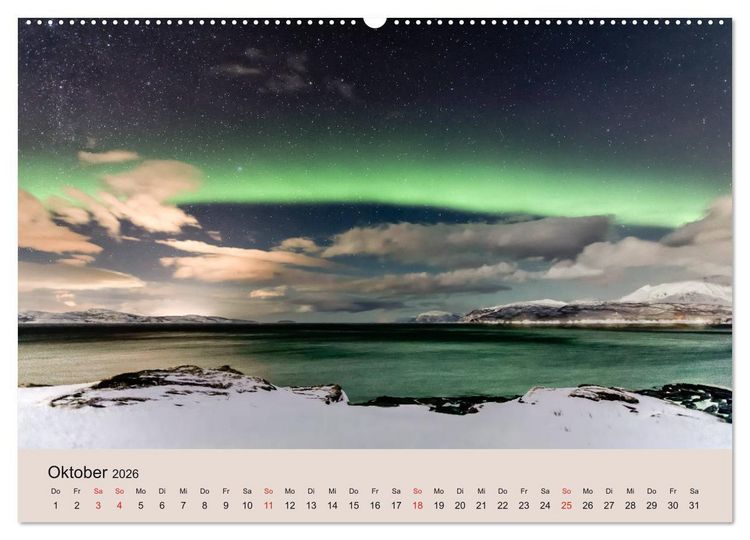 Produktbild: Norwegen - Mythos Nordlichter (Wandkalender 2026 DIN A2 quer), CALVENDO Monatskalender