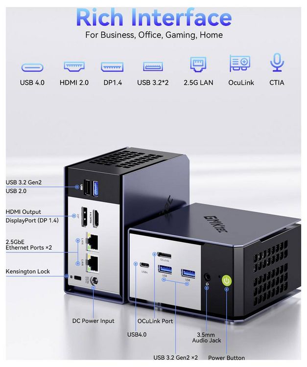 Produktbild: GMKtec Mini PC K17 Intel Core Ultra 5 226V 16+512GB Intel&reg; Core&trade; Ultra 5 226V 4.5GHz 16GB RAM 512GB SSD Intel Arc&trade; 130V Graphics