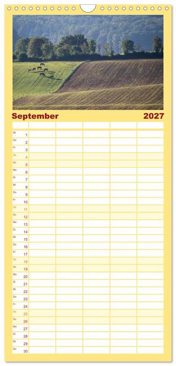 Produktbild: Familienplaner 2027 - Sch&ouml;ner Kraichgau mit 5 Spalten (Wandkalender, 21 x 45 cm) CALVENDO