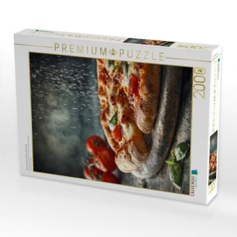Produktbild: CALVENDO Puzzle Pizza, knuspriger Boden, Mozzarella & Basilikum | 2000 Teile Lege-Gr&ouml;&szlig;e 90x67cm Foto-Puzzle f&uuml;r gl&uuml;ckliche Stunden