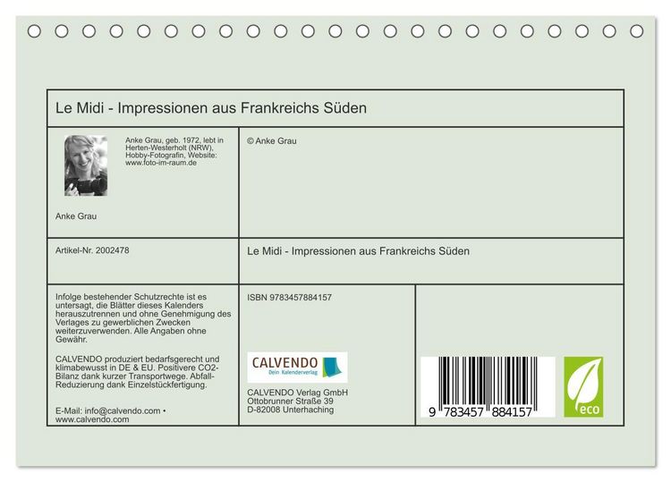Produktbild: Le Midi - Impressionen aus Frankreichs S&uuml;den (Tischkalender 2026 DIN A5 quer), CALVENDO Monatskalender