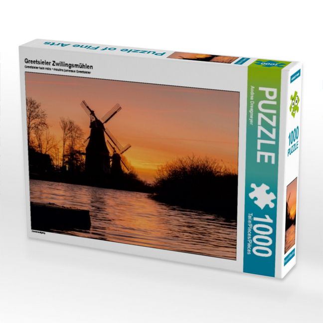 Produktbild: CALVENDO Puzzle Greetsieler Zwillingsm&uuml;hlen | 1000 Teile Lege-Gr&ouml;&szlig;e 64x48cm Foto-Puzzle f&uuml;r gl&uuml;ckliche Stunden