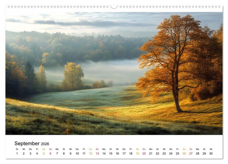 Produktbild: Mystischer Nebel (Wandkalender 2026 DIN A2 quer), CALVENDO Monatskalender