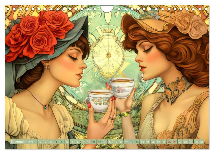 Produktbild: Die Epoche Art Nouveau - Mit eleganter Mode (Wandkalender 2027 DIN A4 quer), CALVENDO Monatskalender