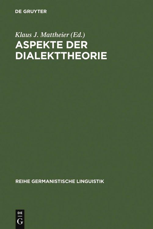 Produktbild: Aspekte der Dialekttheorie