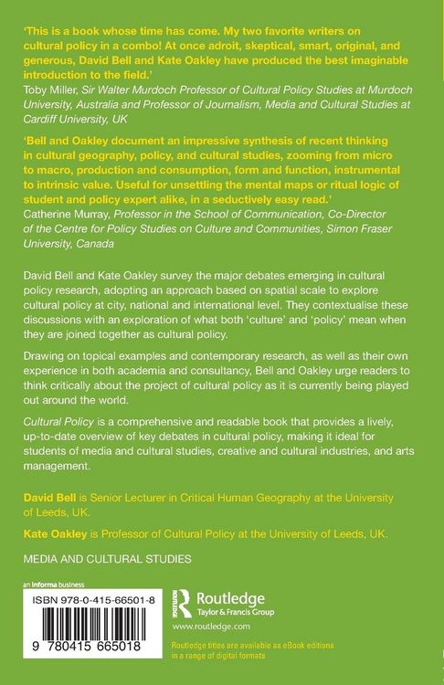 Produktbild: Cultural Policy