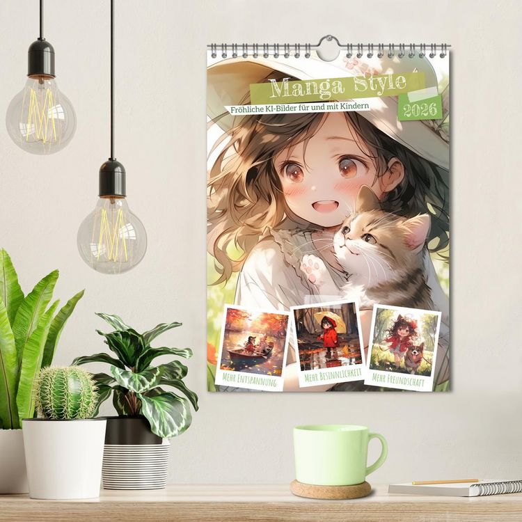 Produktbild: Manga Style Kinder (Wandkalender 2026 DIN A4 hoch), CALVENDO Monatskalender