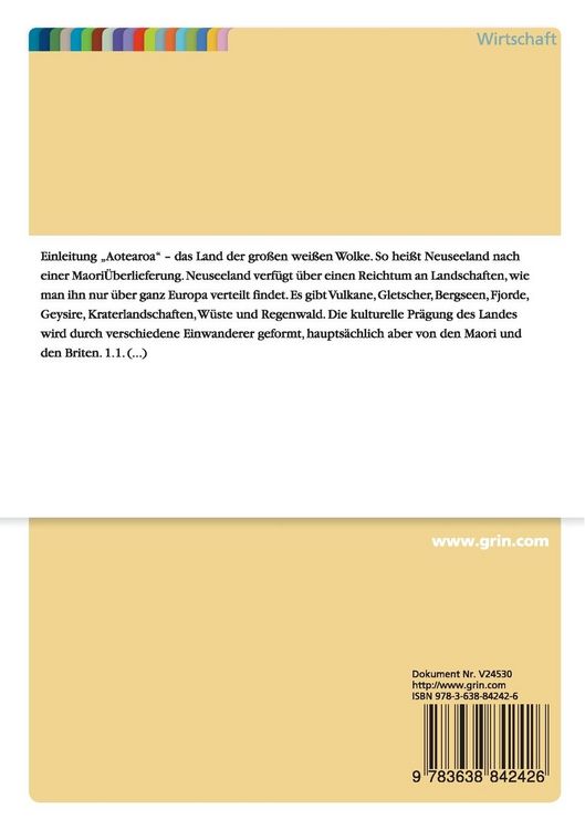 Produktbild: Neuseeland. Landeskunde, Klima und Tourismus