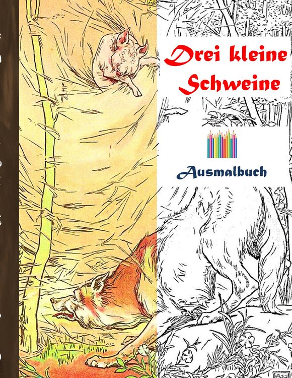 Produktbild: Drei kleine Schweine (Ausmalbuch)