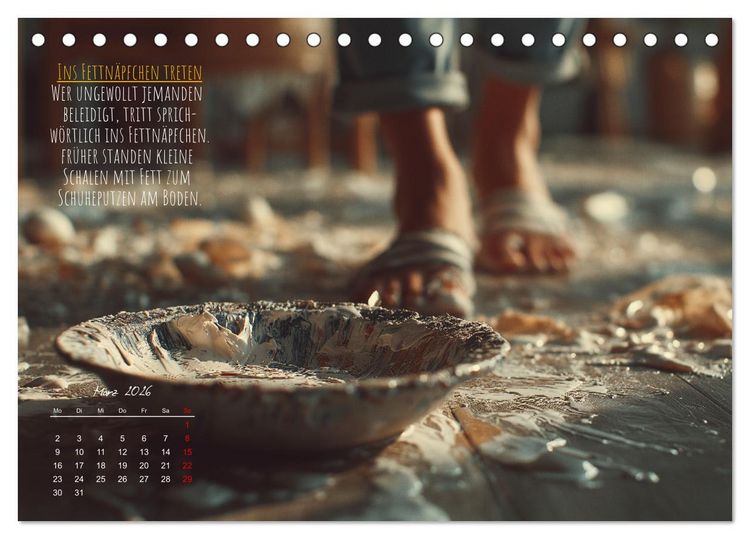 Produktbild: Nicht 08/15 - Deutsche Redewendungen und ihre Herkunft (Tischkalender 2026 DIN A5 quer), CALVENDO Monatskalender