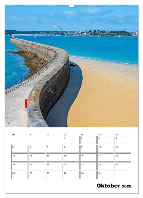 Produktbild: Saint Malo - Reiseplaner (hochwertiger Premium Wandkalender 2026 DIN A2 hoch), Kunstdruck in Hochglanz