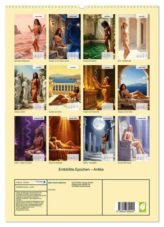 Produktbild: Entbl&ouml;&szlig;te Epochen &ndash; Antike (hochwertiger Premium Wandkalender 2027 DIN A2 hoch), Kunstdruck in Hochglanz