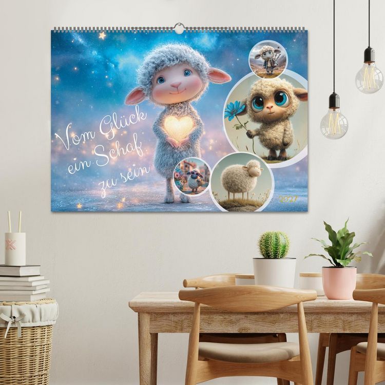 Produktbild: Vom Gl&uuml;ck ein Schaf zu sein (Wandkalender 2027 DIN A2 quer), CALVENDO Monatskalender