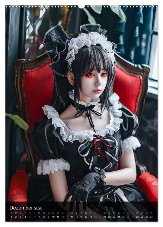 Produktbild: Anime-Girls - Japanische Kawaii-Sch&ouml;nheiten im Anime-Stil (Wandkalender 2026 DIN A2 hoch), CALVENDO Monatskalender