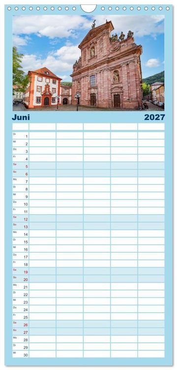 Produktbild: Familienplaner 2027 - Heidelberg Impressionen mit 5 Spalten (Wandkalender, 21 x 45 cm) CALVENDO