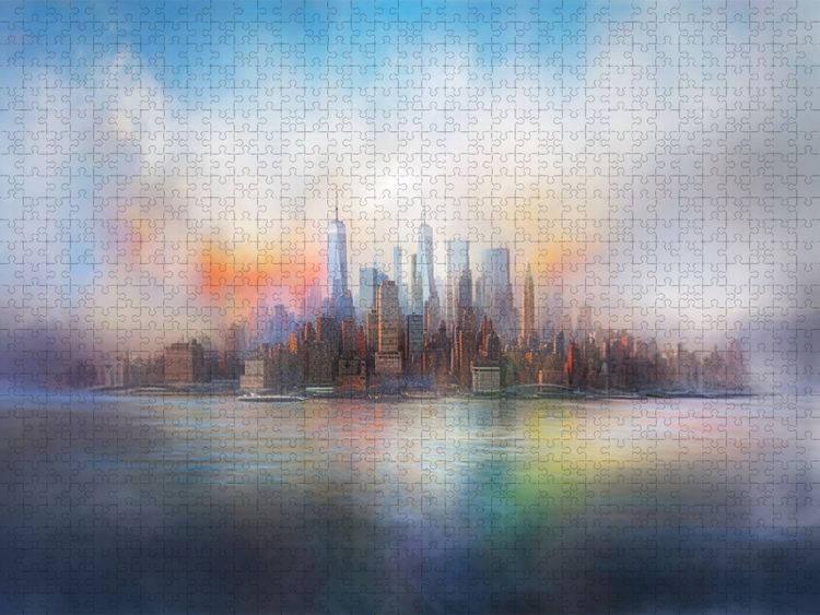Produktbild: CALVENDO Puzzle Bunte Stadt | 2000 Teile Lege-Gr&ouml;&szlig;e 90x67cm Foto-Puzzle f&uuml;r gl&uuml;ckliche Stunden