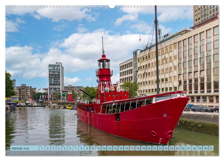 Produktbild: Rotterdam - modern und pulsierend (hochwertiger Premium Wandkalender 2026 DIN A2 quer), Kunstdruck in Hochglanz