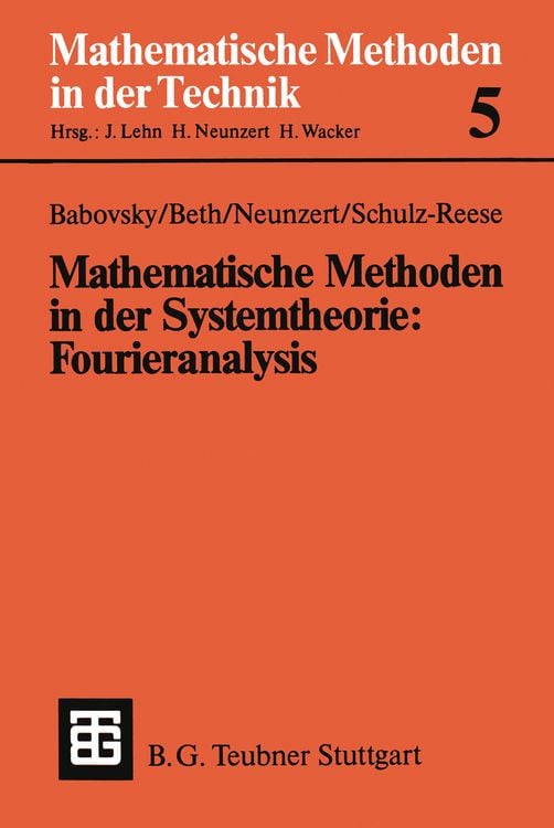 Produktbild: Mathematische Methoden in der Systemtheorie: Fourieranalysis