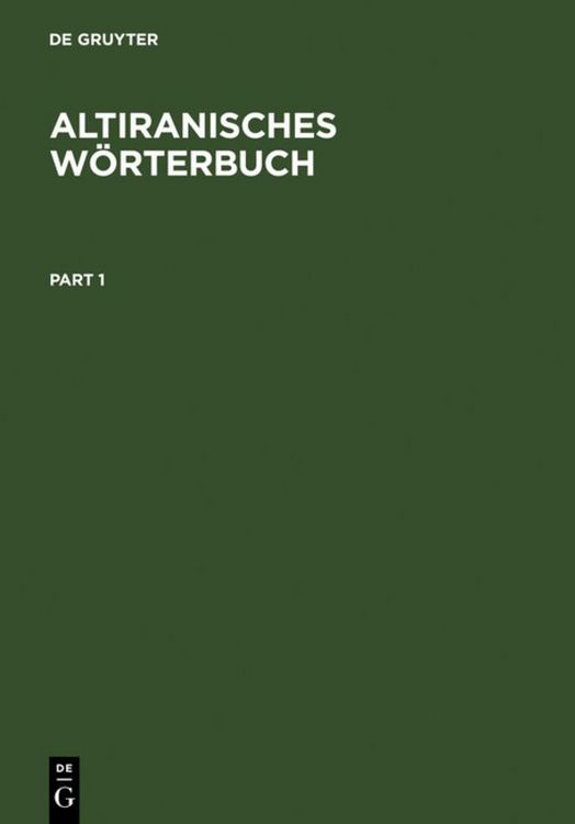 Produktbild: Altiranisches W&ouml;rterbuch