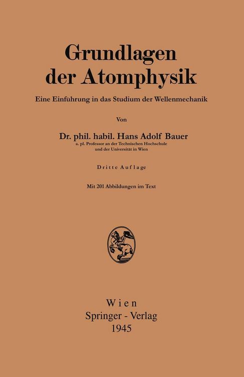 Produktbild: Grundlagen der Atomphysik