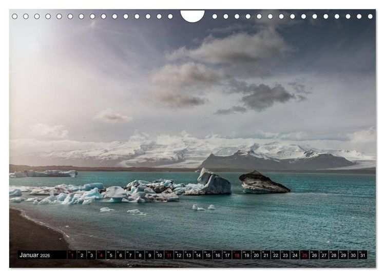 Produktbild: Island. Ein Land f&uuml;r Entdecker und Abenteurer. (Wandkalender 2026 DIN A4 quer), CALVENDO Monatskalender