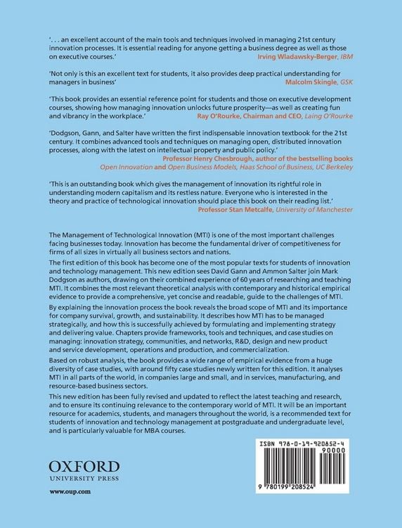 Produktbild: MANAGEMENT TECHNOLOG INNOVATION 2E C