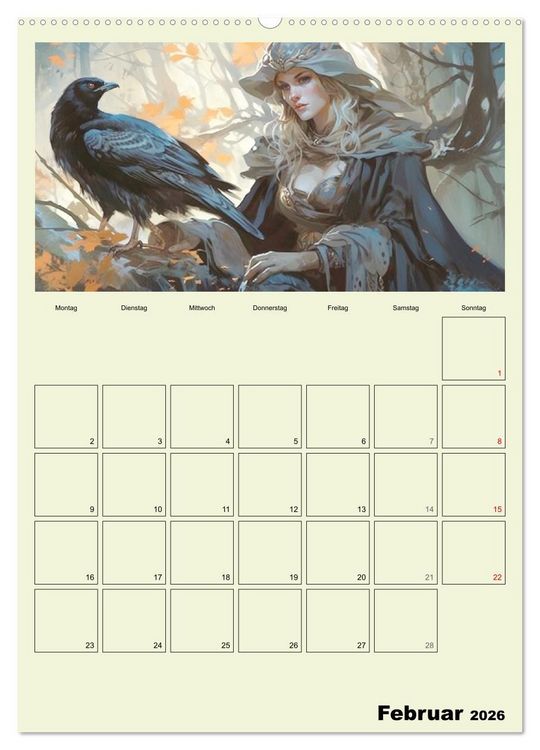 Produktbild: Im Zauberwald. Mystische Fabelwesen (hochwertiger Premium Wandkalender 2026 DIN A2 hoch), Kunstdruck in Hochglanz