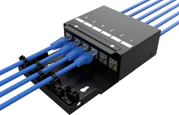 Produktbild: Digitus DN-93708-6 RJ45-Modultr&auml;ger Keystone Unbest&uuml;ckt 1St.