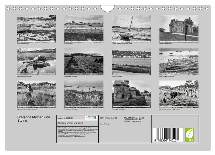 Produktbild: Bretagne Mythen und Steine (Wandkalender 2026 DIN A4 quer), CALVENDO Monatskalender